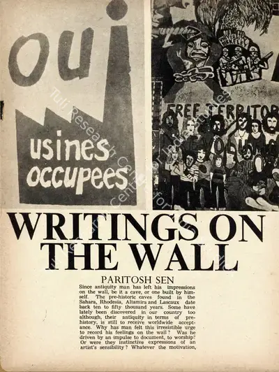 Paritosh Sen (Essayist), Writings on the Wall, 1975, Essay