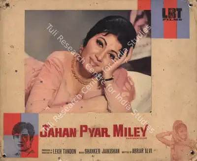 Lekh Tandon (Producer), Jahan Pyar Miley, 1969, Photographic Still Mounted on Lobby Card