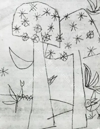 A.P. Santhanaraj (Artist), Trees, Drawing