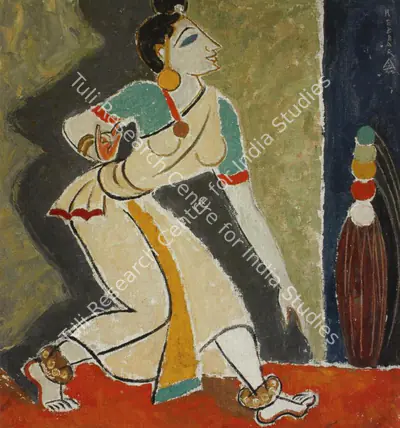 K.K. Hebbar (Artist), A Dancer, 1965, Painting
