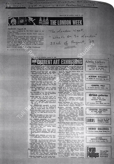 Untitled, 1969, Newspaper Clipping