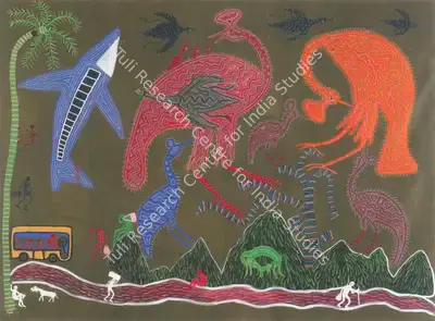 Bhuri Bai (Artist), Story of a Jungle, Painting