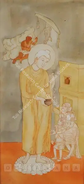 Mukul Dey (Artist), The Return Of The Buddha To His Wife And Son After His Enlightenment, Painting