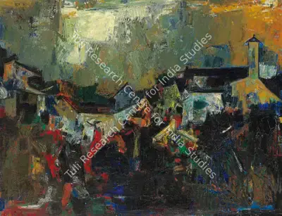 Raza, S.H. (Artist). Nuage Blanc. Oil on canvas, 1956 | Painting | FineArts | 00899458