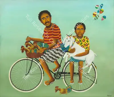 Nayanaa&nbsp;Kanodia (Artist), Sunday Market, Painting