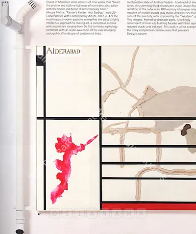 Atul Dodiya (Artist), Cracks In Mondrian - Hyderabad, 2005, Painting