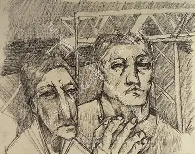 Sudhir Patwardhan (Artist), Station, 1978, Drawing