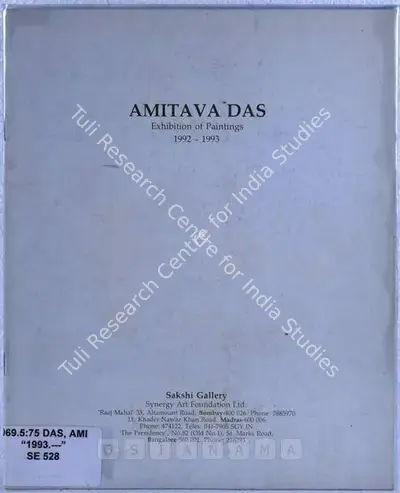 Amitava Das (Artist), Amitava Das, 1993, Solo Exhibition Catalogue