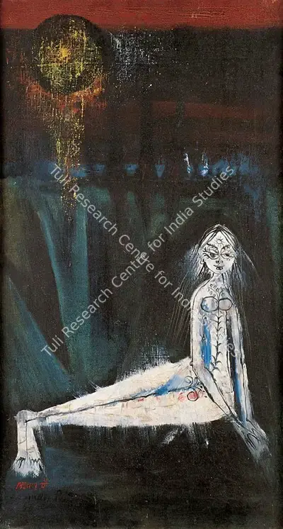 Laxman Pai (Artist), Moonlight, 1963, Painting