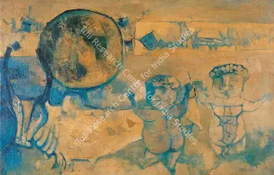 J. Sultan Ali (Artist), Dance Of The Dwarfs, 1965, Painting