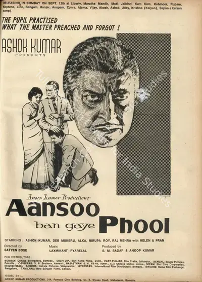 Anoop Kumar (Producer), Ansoo Ban Gaye Phool, 1969, Advertisement