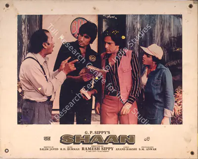 S.M. Anwar (Cinematographer), Shaan, 1980, Photographic Still Mounted on Lobby Card