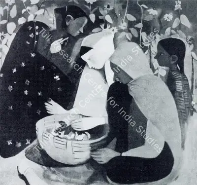 Amrita Sher-Gil (Artist), Resting, 1939, Painting
