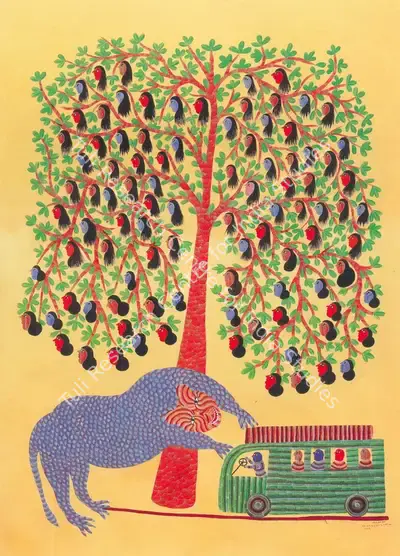 Narmada Tekam (Artist), The Goddess of 330 Million, Painting