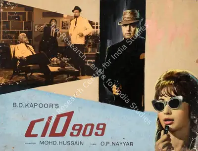 B.D. Kapoor (Producer), C I D 909, 1967, Showcard