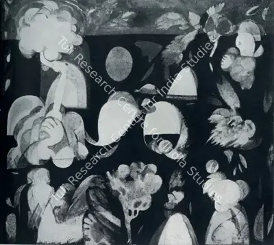 P. Gopinath (Artist), Biomorphic Images-C, 1977, Painting