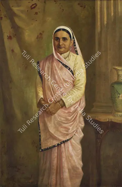 Raja Ravi Varma (Artist), Bai Sunabai Temuljee Nariman, 1896, Painting