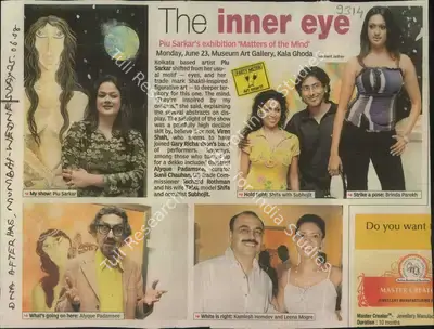Prashant Jadhav (Reporter), The Inner Eye, 2008, Newspaper Clipping