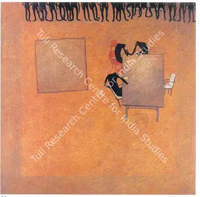 Broota, Rameshwar (Artist). The Spectators. Acrylic on canvas, 1978 | Painting  | 00878452