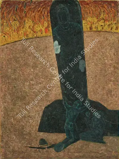 K.K. Hebbar (Artist), War and Peace, 1971, Painting