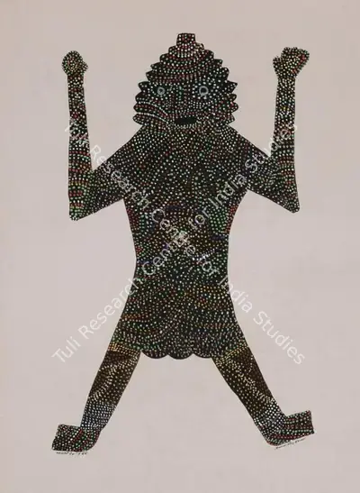 Jangarh Singh Shyam (Artist), Mashwasi Dev (The God Mashwasi) (Gond Art), 1988, Painting