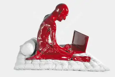 Debanjan Roy (Artist), India Shining | (Gandhi and the Laptop), 2007, Sculpture