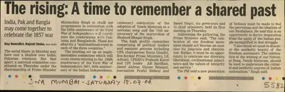 Rajesh Sinha (Reporter), The Rising: A Time to Remember a Shared past, 2006, Newspaper Clipping