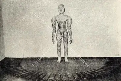 N.N. Rimzon (Artist), Man with Swords, 1991, Sculpture