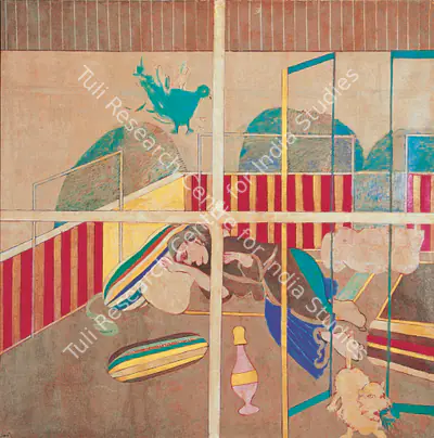 Subramanyan, K.G. (Artist). Terrace I. Oil on canvas, 1973 | Painting  | 00881116