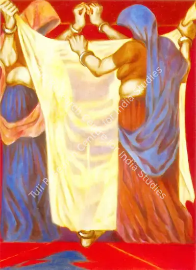 A. Ramachandran (Artist), Curtain, 1975, Painting
