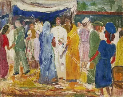 K.H. Ara (Artist), Untitled, 1945, Painting