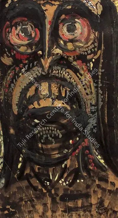 Roy Chowdhury, D.P. (Artist). Demon. Watercolour and gouache, early 1950s | Painting | FineArts | 00371613