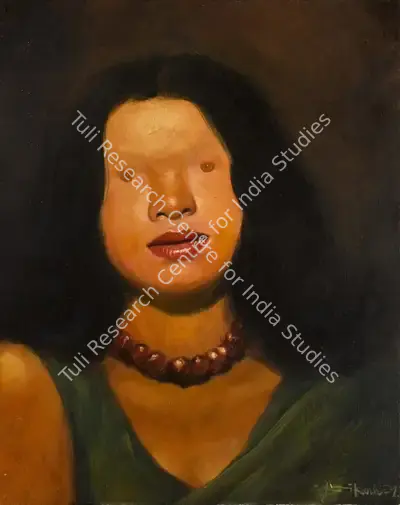Bikash Bhattacharjee (Artist), Miss J, 1979, Painting