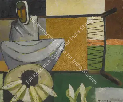 Arun Bose (Artist), Untitled (Fish Vendor), 1956, Painting