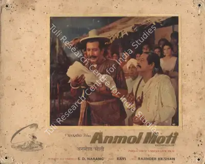 S.D. Narang (Producer), Anmol Moti, 1969, Photographic Still Mounted on Lobby Card