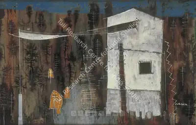Shanti Dave (Artist), Rest House, 1956, Painting
