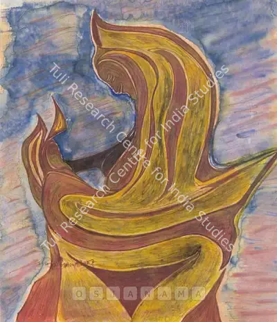 Rabindranath Tagore (Artist), Mother And Child, Painting