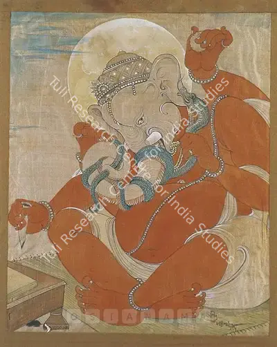 Sanat Chatterjee (Artist), Ganesha's Struggle, 1961, Painting