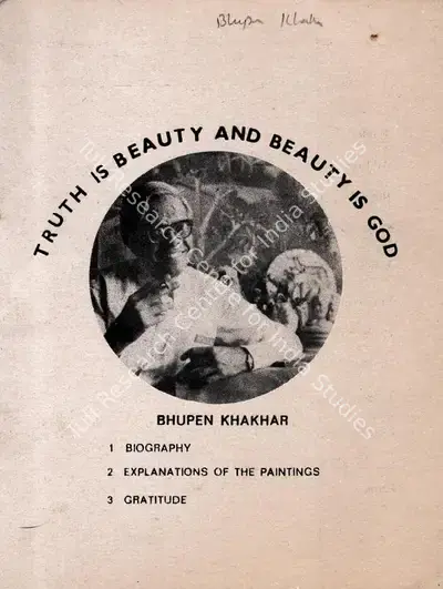 Khakhar, Bhupen P. (Artist). Truth is Beauty and Beauty is God. 1972 | Solo Exhibition Catalogue  | 00883027