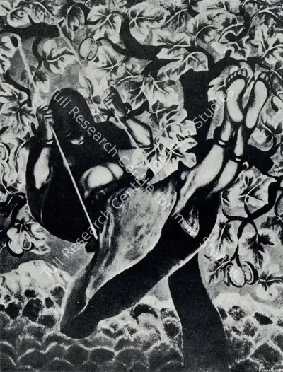 A. Ramachandran (Artist), The Swing, 1977, Painting