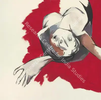 Tyeb Mehta (Artist), Untitled (Falling Figure), 1992, Painting