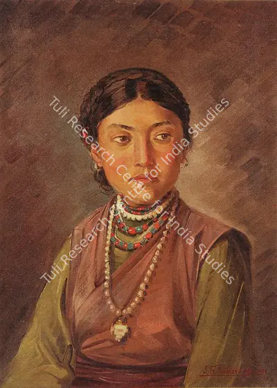 S.G. Thakur Singh (Artist), Kulu Girl, 1939, Painting