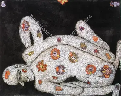 Chowdhury, Jogen (Artist). Symphony II (Flower Eater), 2000 | Painting, Sa.Onl/04.12.03, 2000