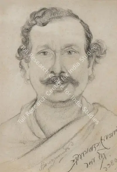 Hemendranath Mazumdar (Artist), Portrait, 1933, Drawing
