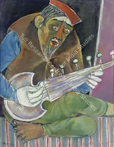 Paritosh Sen (Artist), Untitled (Musician), 1997, Painting