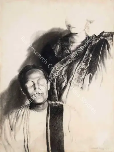 Bikash Bhattacharjee (Artist), Untitled, 1981, Drawing