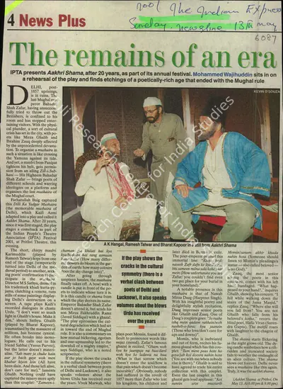 The Remains of an Era, 2001, Newspaper Clipping