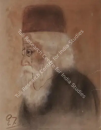Tagore, Gaganendranath (Artist). Untitled (Portrait of Rabindranath Tagore), n.d. | Painting, So.NeY/16.03.21, 2021 · Sotheby's