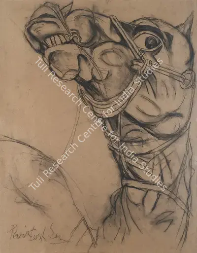 Paritosh Sen (Artist), Camel series, 1989, Drawing