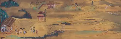 Kripal Singh Shekhawat (Artist), Japanese Landscape (scroll), 1959, Painting